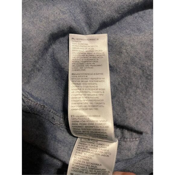 Penguin Men's Brown Long-Sleeve Mock Neck Button-Down Shirt Large - Picture 14 of 14